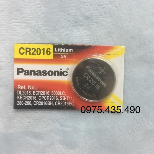 Pin CR2016 Lithium 3V Panasonic Chính Hãng Vỉ 1 Viên