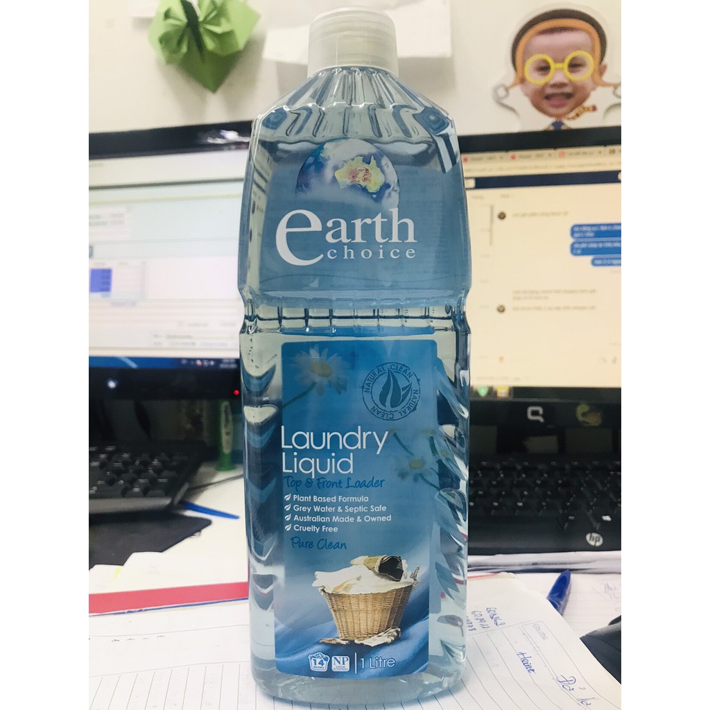 Nước giặt cao cấp Earth Choice 1L cho da nhạy cam date 2022