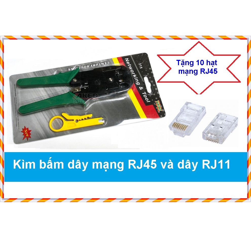 Kìm bấm dây mạng kiềm cắt bấm dây RJ45 và cáp điện thoại RJ11