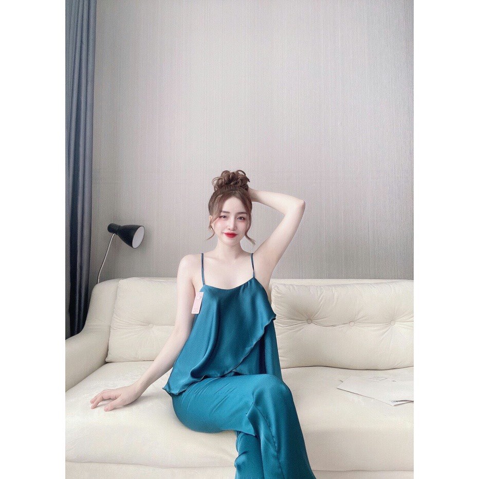 🍁 Đồ ngủ nữ 🍁 Freesize < 60kg chất lụa satin thoáng mát | BigBuy360 - bigbuy360.vn