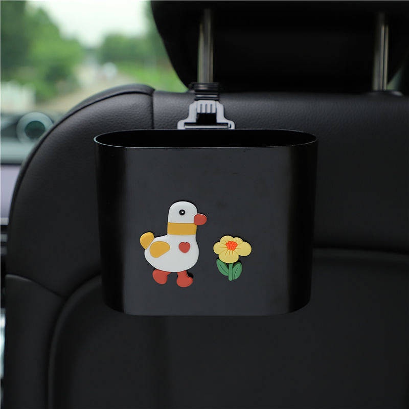 Foldable Car Trash Can Retractable Car Supplies Shopping Bags Hanging Car Seat Rear Cartoon Storage Auto department store supplies