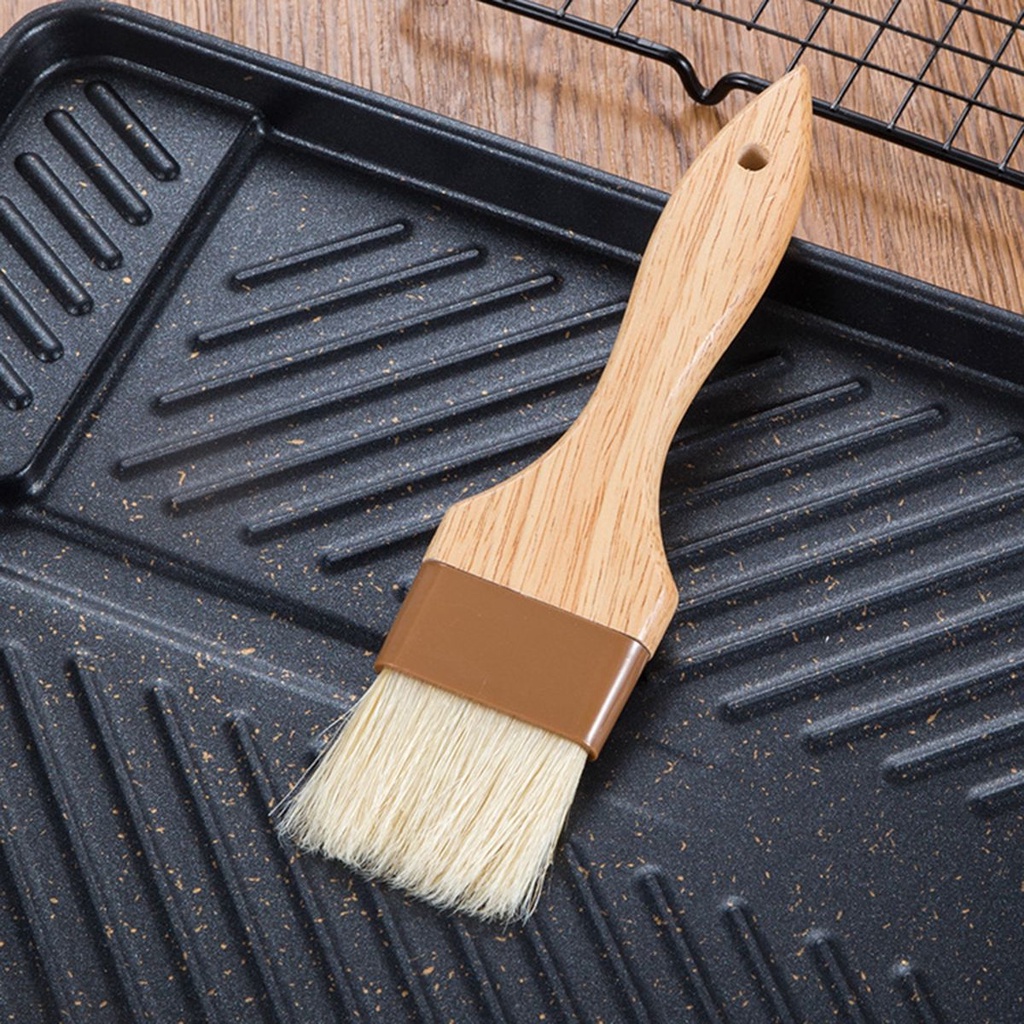 Cọ phết dầu tay cầm gỗ dùng nướng bbq tiện dụng
