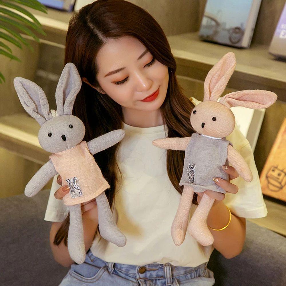 Thú Nhồi Bông Hình Thỏ Tai Dài Mềm Mại Đáng Yêu