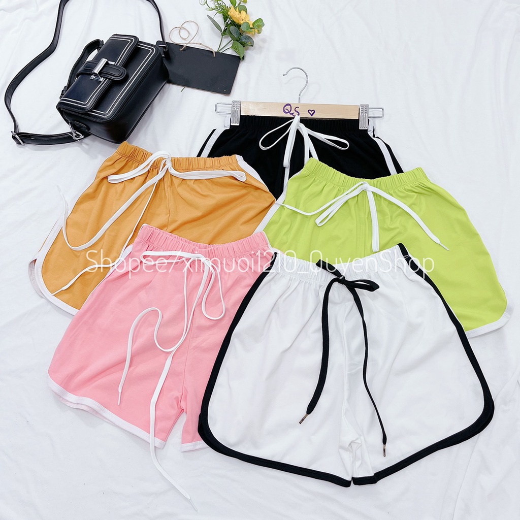 Quần Short Viền Đùi_Short Nữ Lưng Chun_Kiểu dáng thể thao trẻ trung năng động-QS QUYEN SHOP