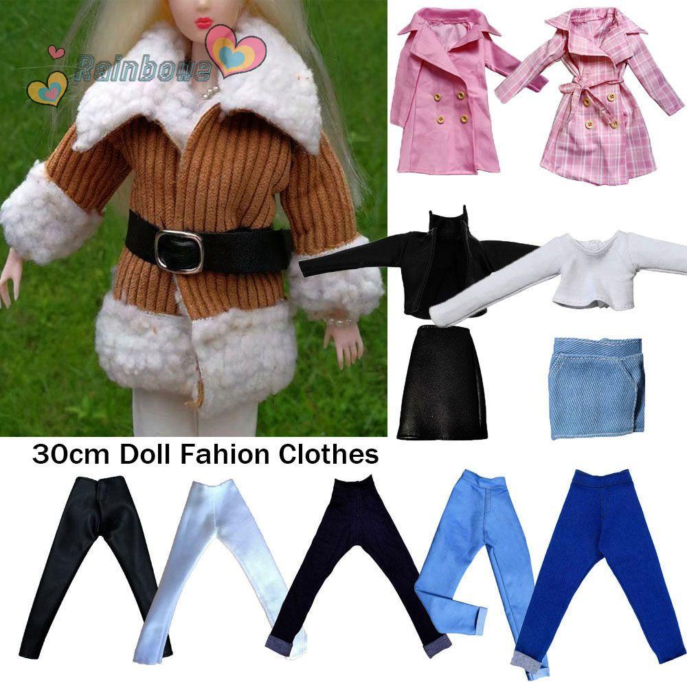 Bộ áo khoác jean + quần short da nhiều kiểu dáng tỉ lệ 11.5&quot; dành cho búp bê 1/6 (có bán lẻ)