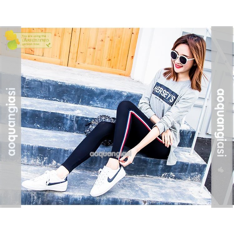 Quần Legging Nữ Sọc Màu mt691 (dưới 50 kg) aoquangiasi | BigBuy360 - bigbuy360.vn