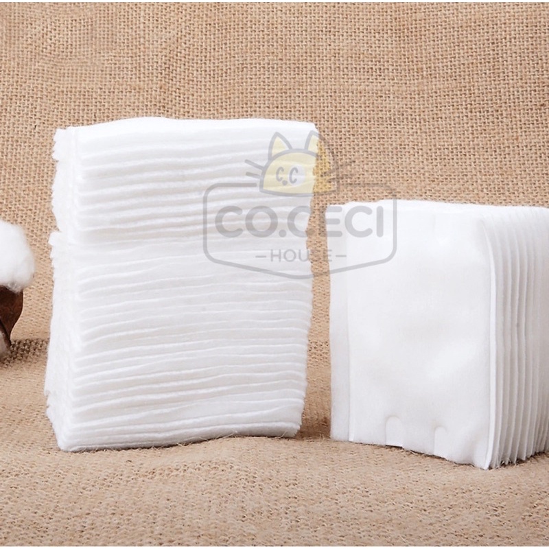 Bông tẩy trang monkids cao cấp 3 lớp gói 222 miếng, 100% cotton bông tự nhiên