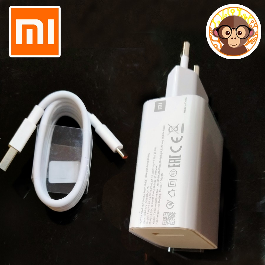 Củ Sạc Nhanh Xiaomi 33w Redmi Note 9 / 10 Pro Type C 3.0 Mdy-11-ez Ori 100%