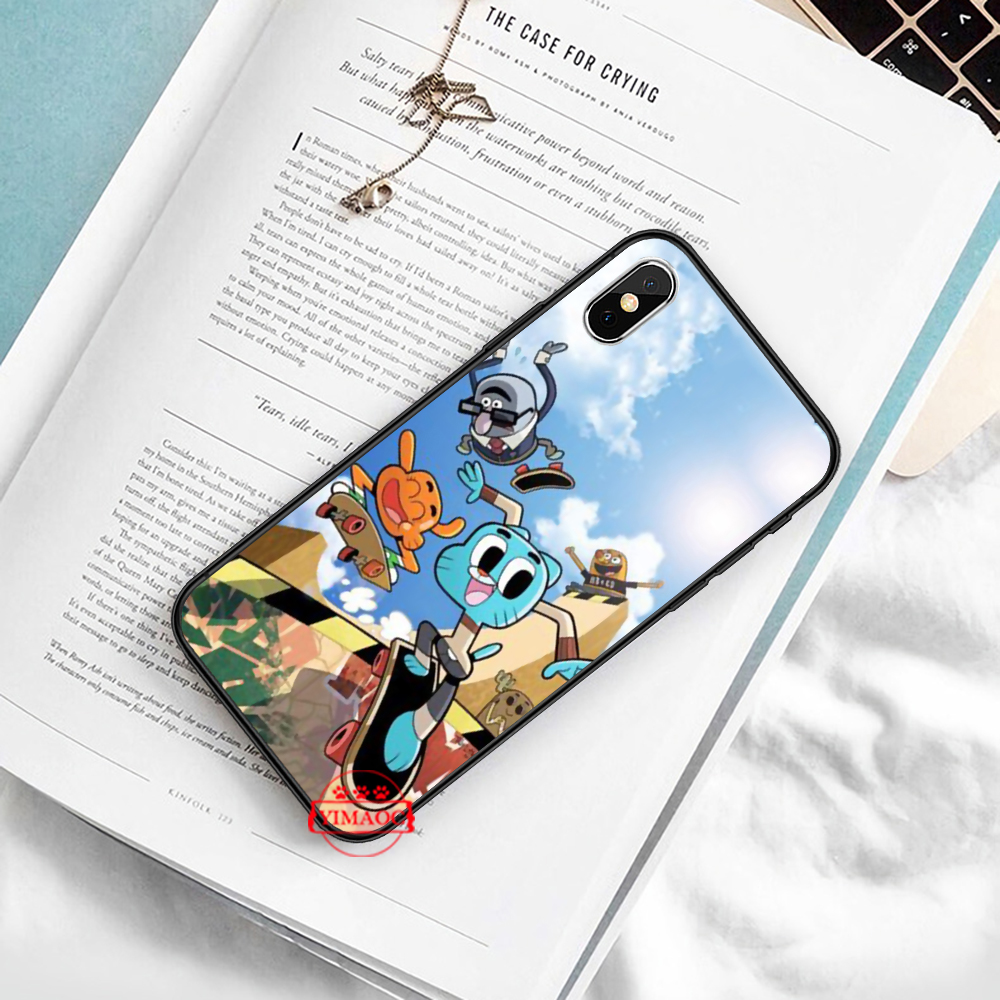 Ốp điện thoại mềm họa tiết thế giới siêu phàm của Gumball 2LM cho iPhone 12 Mini 11 Pro XR XS Max