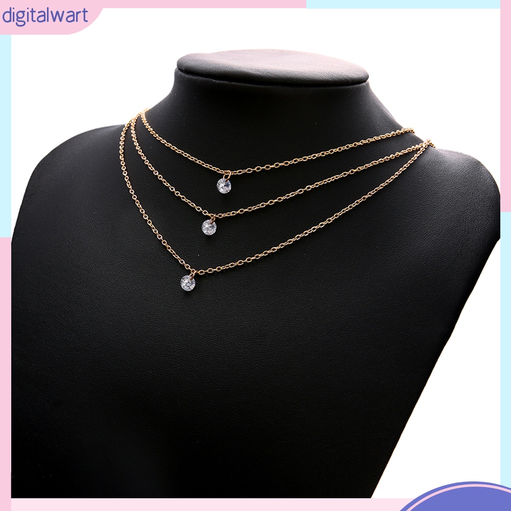 Vòng cổ nhiều lớp đính đá lấp lánh sành điệu