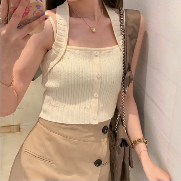 Áo Bra Nữ Cotton Len Tăm Co Dãn Tôn Dáng Gợi Cảm Kiểu Dáng Tiểu Thư Phong Cách Hàn Quốc 56046