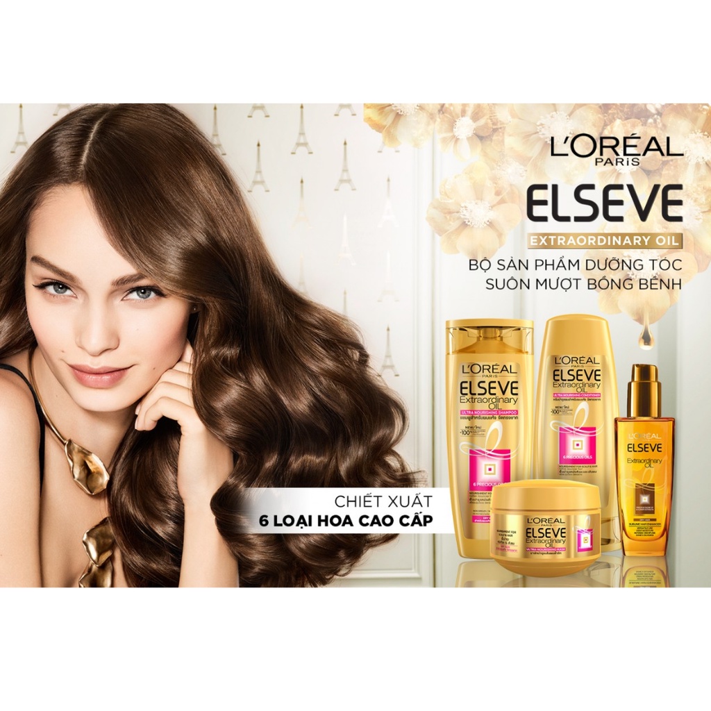 Kem Ủ Tóc Loreal Chiết Xuất Tinh Dầu Hoa Tự Nhiên 200ml