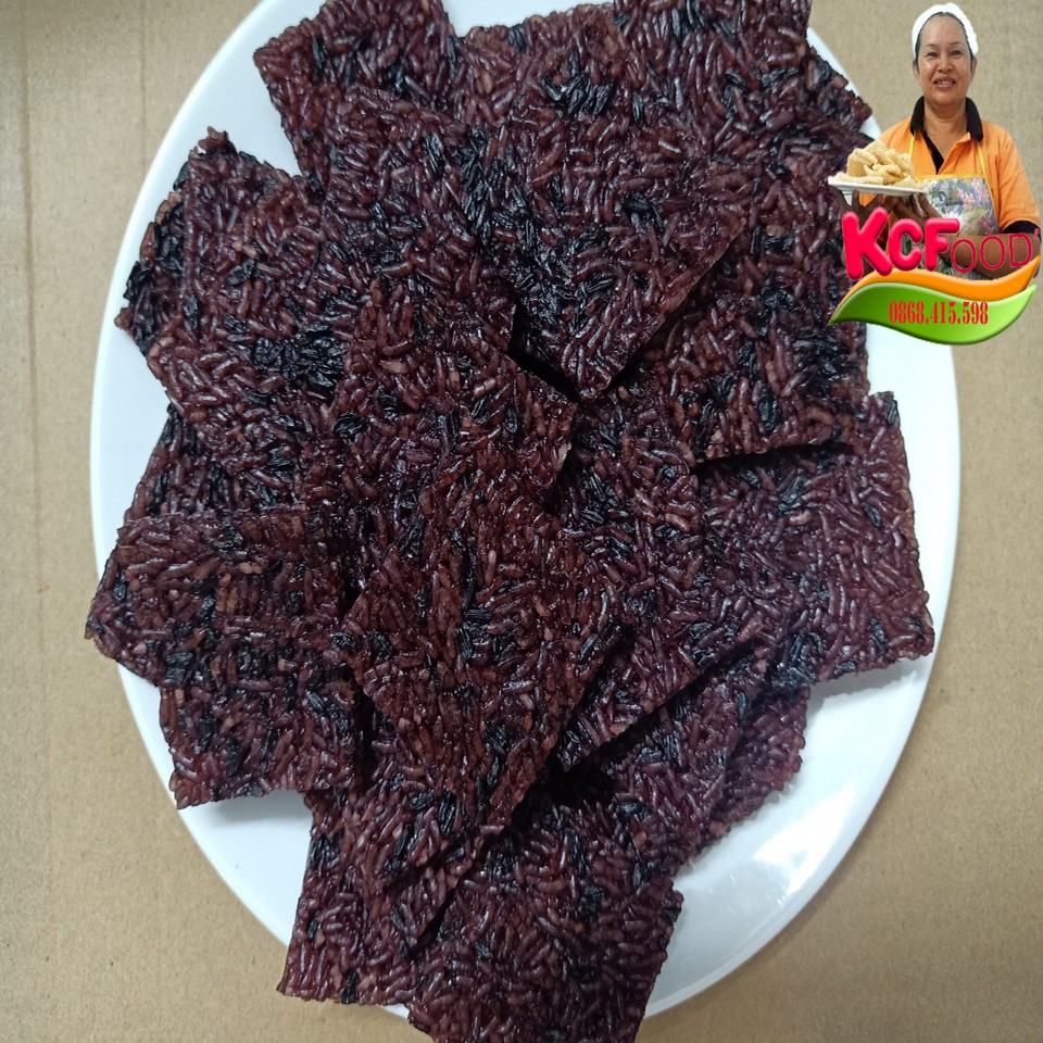 Cơm cháy nếp than chưa chiên Kim Chi  nở đều, giòn xốp,  gạo nếp tươi ngon 100%
