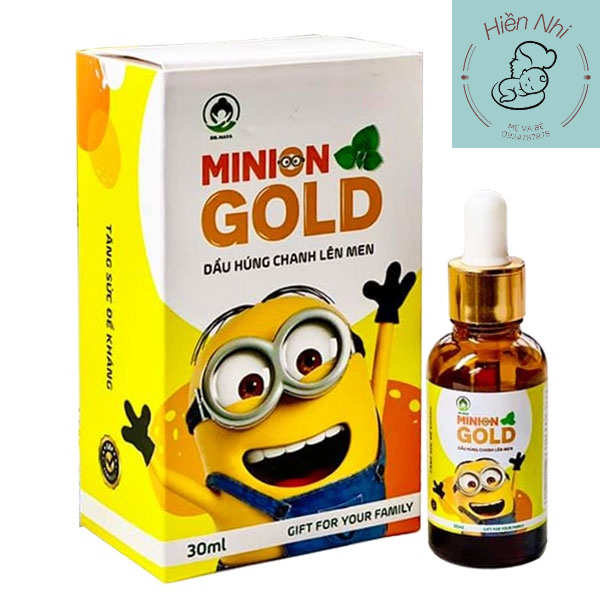 DẦU HÚNG CHANH MINION GOLD 30ml chiết Lạnh tự nhiên hỗ trợ phòng ngừa ho khàn, sổ mũi cho trẻ