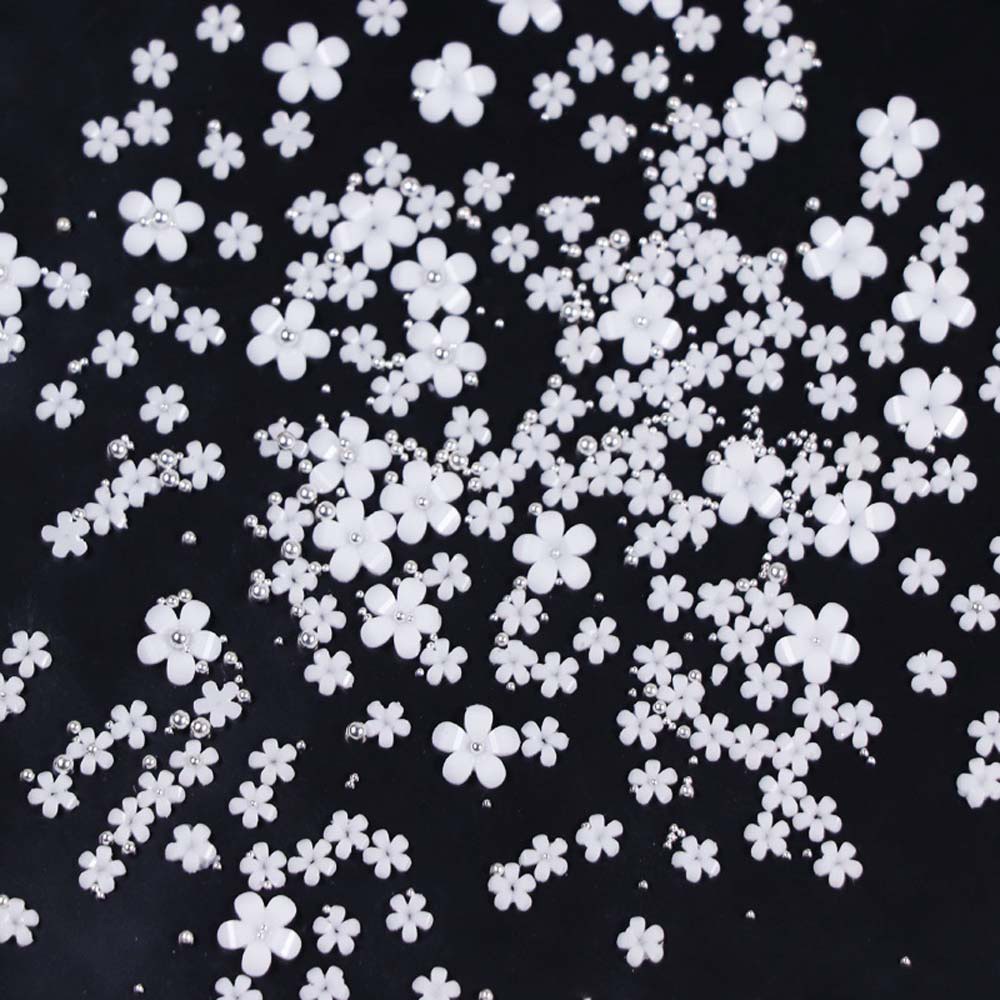 [Hàng mới về] Phụ kiện trang trí móng tay nghệ thuật hình hoa năm cánh xinh xắn phong cách Nhật Bản