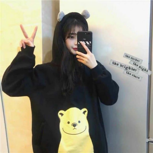 Áo hoodie chữ phối 2 màu FREESIZE | BigBuy360 - bigbuy360.vn