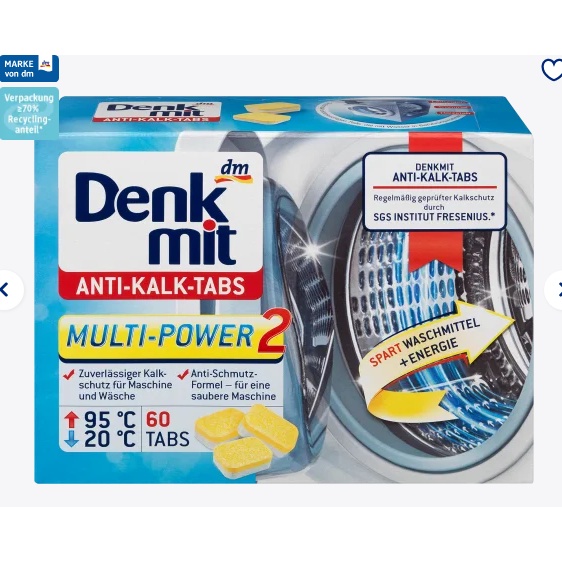 Viên tẩy lồng giặt Denkmit - hàng của Đức
