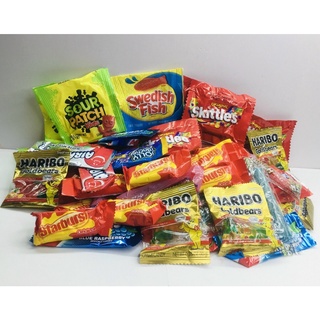 Kẹo mỹ Skittles Haribo Swedish Fish Starburst Sour Patch Stwizzlers Sour Punch Airheads Jolly [Made in USA]