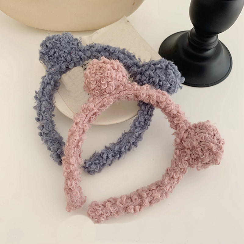 Cài Tóc Đính Quả Bông Thời Trang Hàn Quốc Cho Nữ  (Hairband Scrunchies)