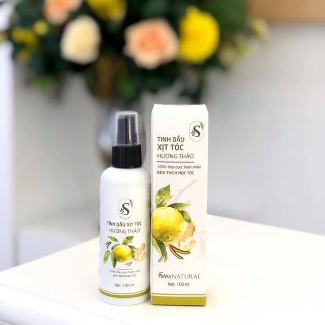 Xịt tóc sinh khương SAM NATURAL giảm rụng tóc, dưỡng tóc chắc khỏe, kích mọc tóc