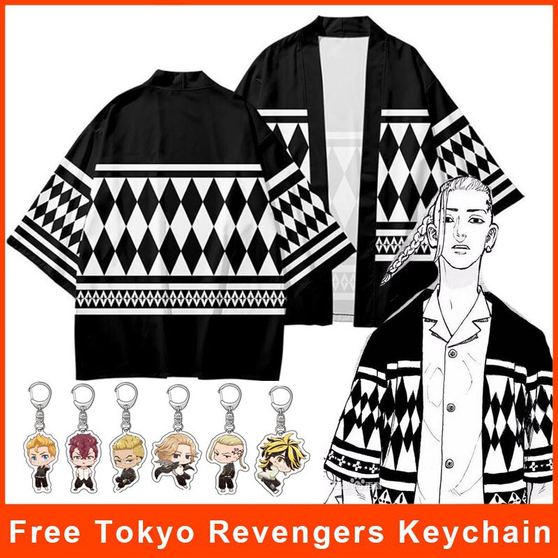 Anime Tokyo Revengers Kimono Sano Manjirō Ken Ryuguji In Áo sơ mi Haori Áo sơ mi 3/4 tay áo sơ mi | BigBuy360 - bigbuy360.vn