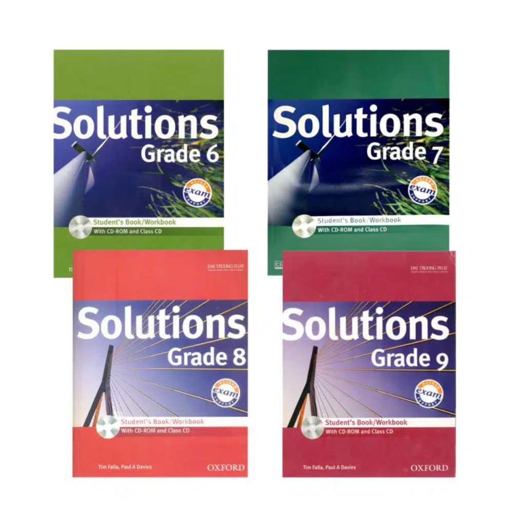 HOT - Combo, LẺ 4 cuốn Solutions Grade 6, 7, 8, 9