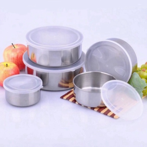 Bộ thố lạnh inox 5 món [ BÁT INOX 5 MÓN ]