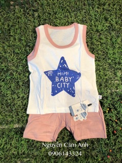 Bộ ba lỗ cotton cho bé (combo set 5 bộ)