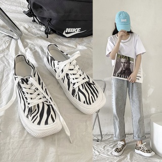 Giày Vải Canvas Cổ Thấp Đan Dây Chéo Kiểu Hàn Quốc Cá Tính Cho Nữ