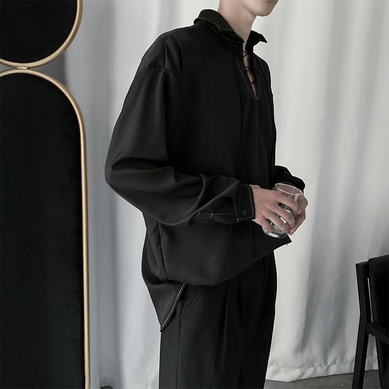 Áo sơ mi nam tay dài cổ bẻ màu trơn Hàn Quốc thời trang cho áo sơ mi nữ form rộng áo sơ mi tay dài sơ mi trắng áo sơ mi basic áo đen nam áo trắng tay dài