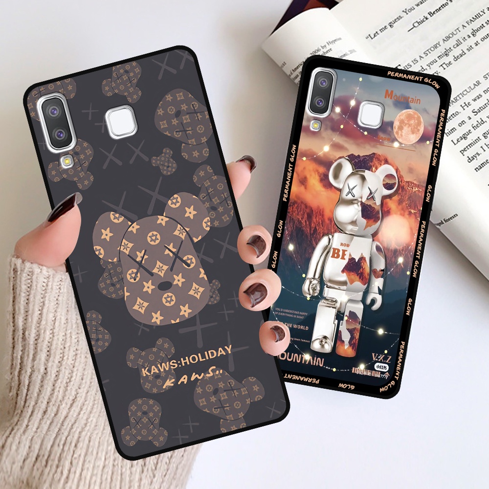 Ốp lưng Samsung A8 Star - A9 Star in hình họa tiết Mountain, Be@rbrick dễ thương (T13 - T18)