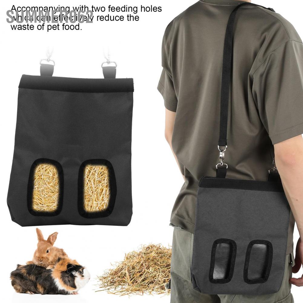 Summer062 Rabbit Feeding Bag Non‑toxic Hay Feeder Hanging Device for Small Pets