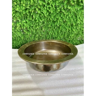 Chậu đồng cổ 42 cm chất liệu bằng đồng nguyên chất nặng 1.5 kg chất liệu bằng đồng nguyên chất