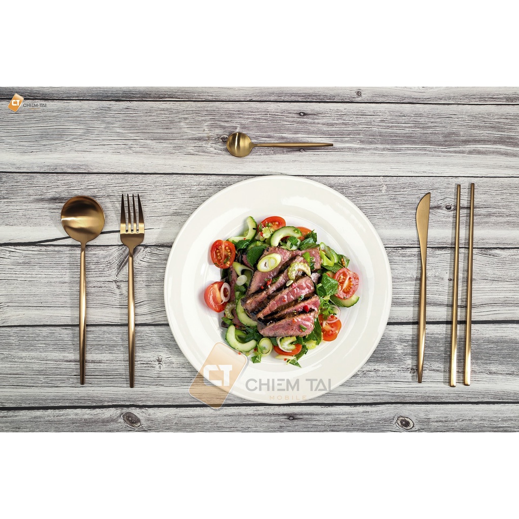 Bộ muỗng, đũa, nĩa, dao bằng thép không gỉ OUDING