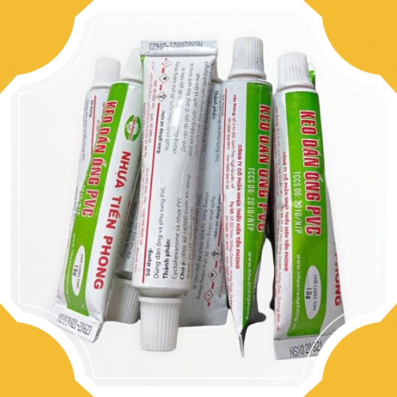 Keo dán ống nhựa PVC Tiền Phong- Tuýp 15g chống rỉ ống nước