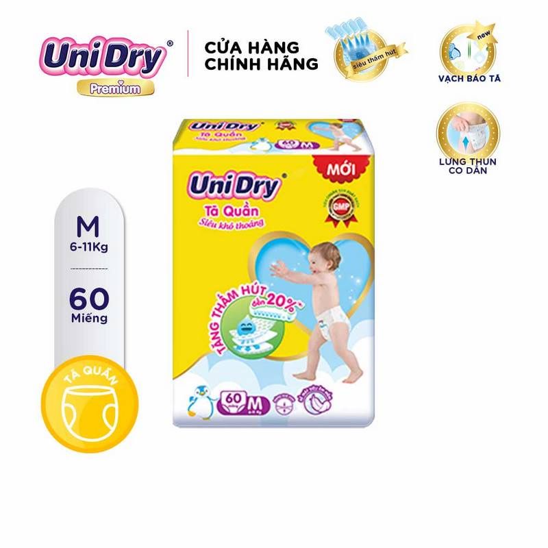 (TẶNG 1 MÓC KHOÁ)Tã quần Unidry M60 L54 XL48