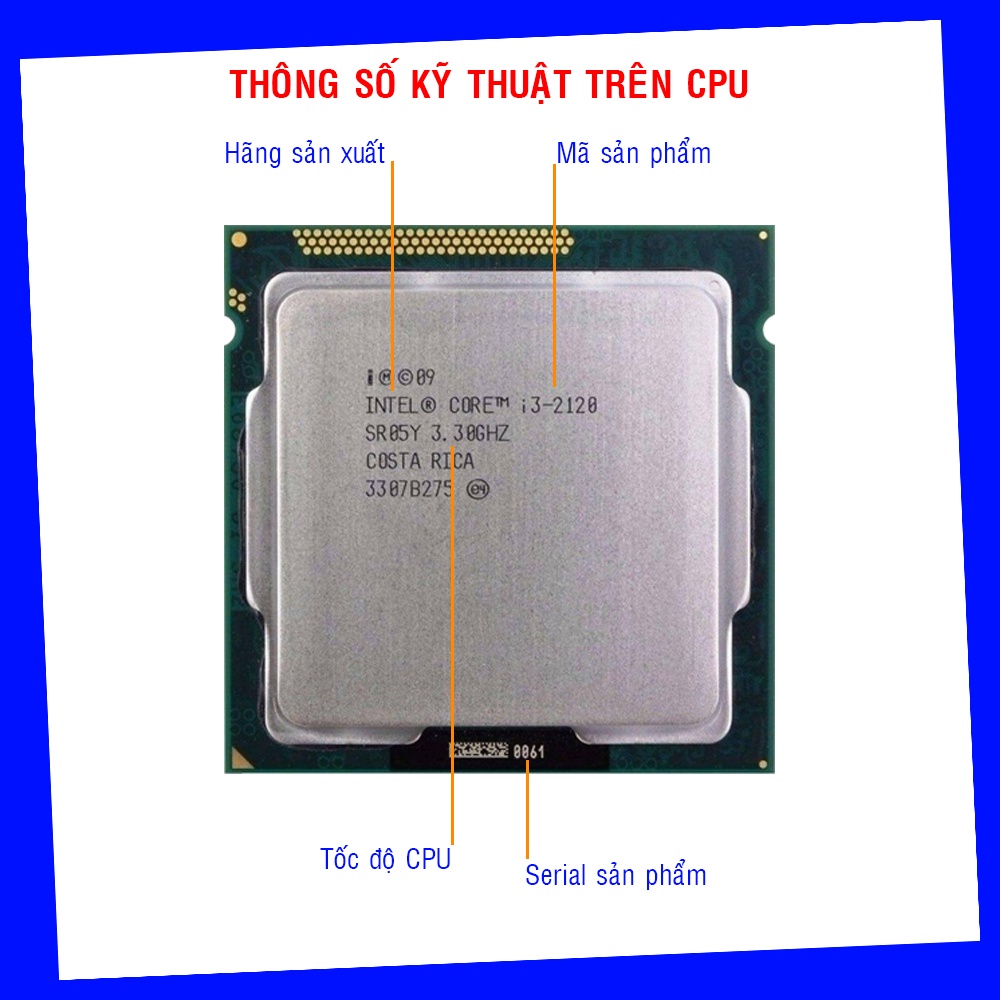 [ tặng keo tản nhiệt ] Cpu i3 2120 socket 1155 lắp main h61 b75..bóc máy hàng chính hãng bảo hành 12 tháng