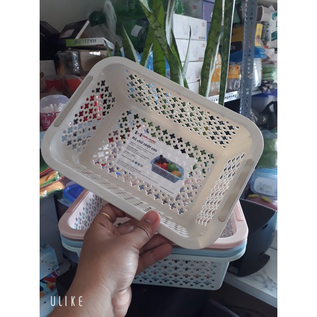 RỔ CHỮ NHẬT SIÊU XINH NHỰA CHÂU HƯNG