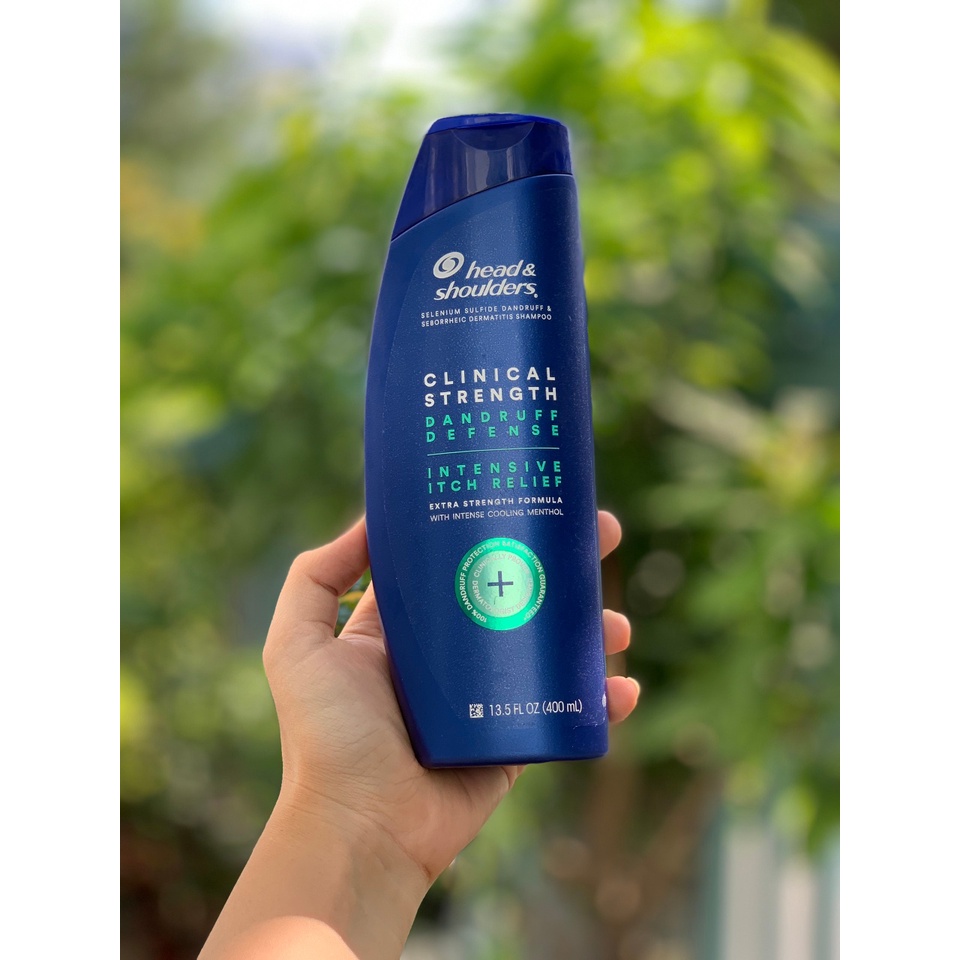 Dầu gội Head Shoulders Mỹ ⚡️𝑪𝒉𝒖𝒂̂̉𝒏 𝑪𝒉𝒊́𝒏𝒉 𝑯𝒂̃𝒏𝒈 ⚡️ Clinical strength 400ML (màu XANH)