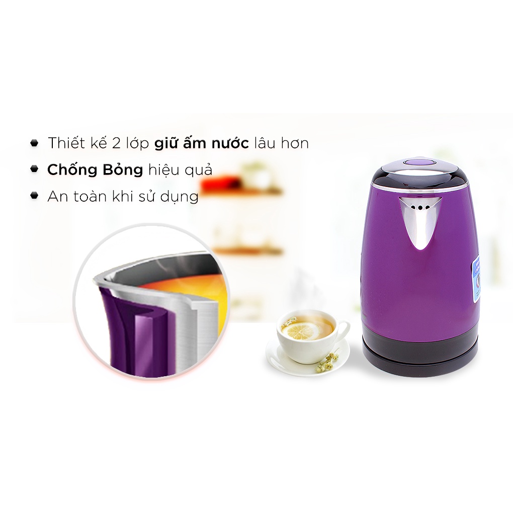 Bình đun siêu tốc SUPOR Safety Touch 2 Lớp Inox 304 1.7L SWF17S18AVN  & Nồi áp suất điện Tefal 6.0L CY601868