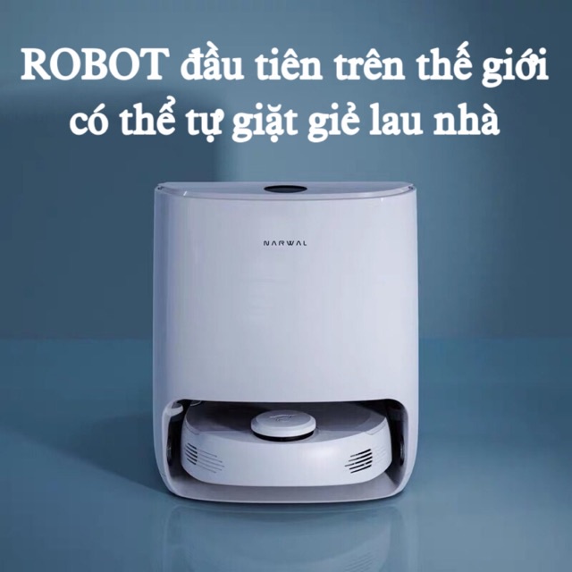 Robot hút bụi lau nhà thông minh Narwal giặt và làm khô giẻ tự động, chính hãng