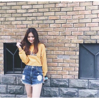 🔥Áo Thun CropTop Vàng BAE