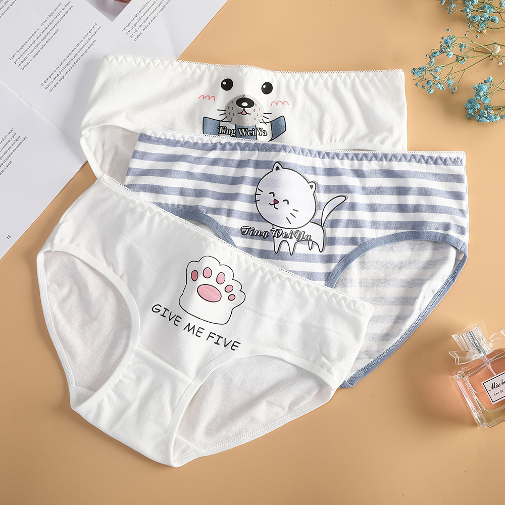 Quần lót Aijolen chất cotton họa tiết hoạt hình xinh xắn cho nữ