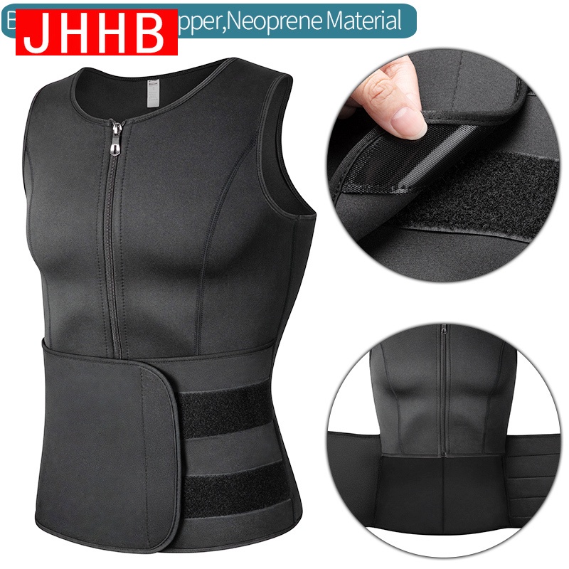Áo Định Hình Cơ Thể Bằng Cao Su Tổng Hợp Có Khóa Kéo Dành Cho Nam