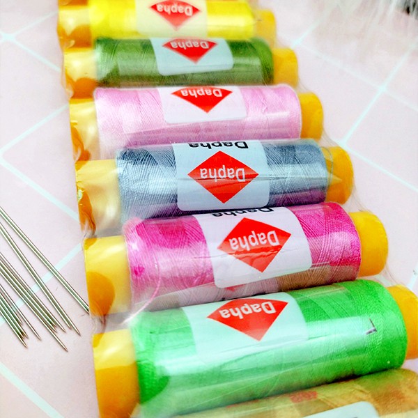Combo 10 cuộn chỉ và 10 cây kim may siêu tiết kiệm