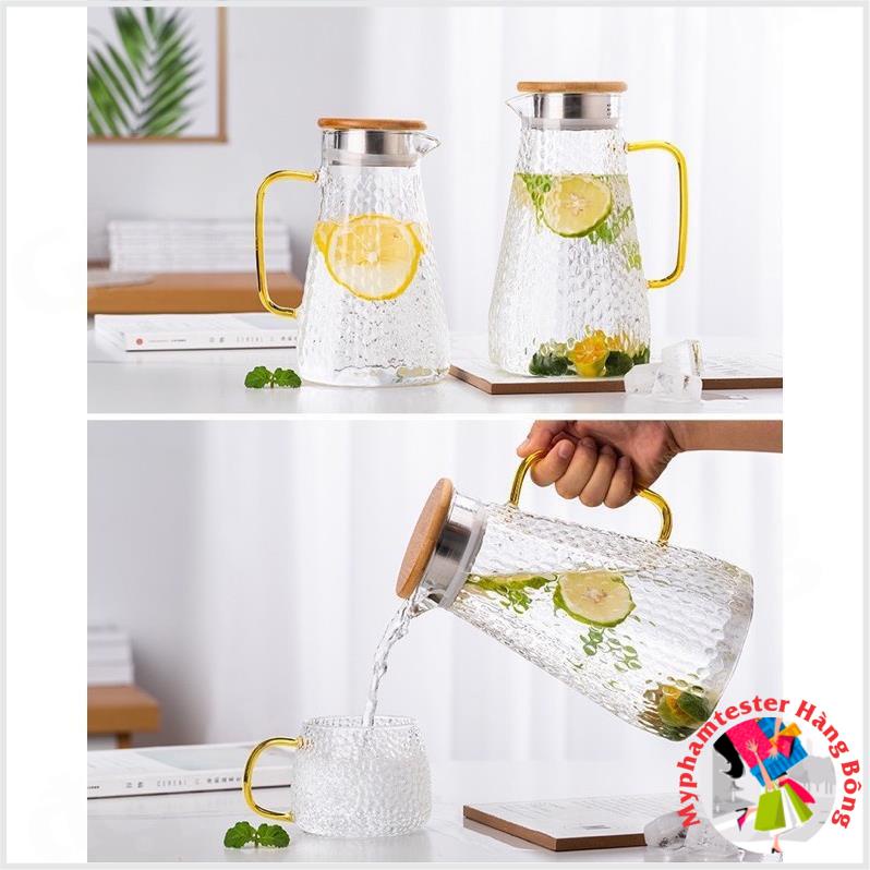 (HÀNG ĐẸP) Bình nước thuỷ tinh dung tích 1600ml