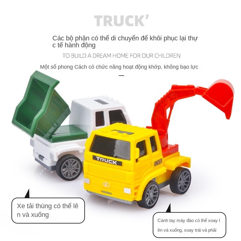 Bộ đồ chơi xe hơi hoạt hình BORAMMY Was623 cho bé trai