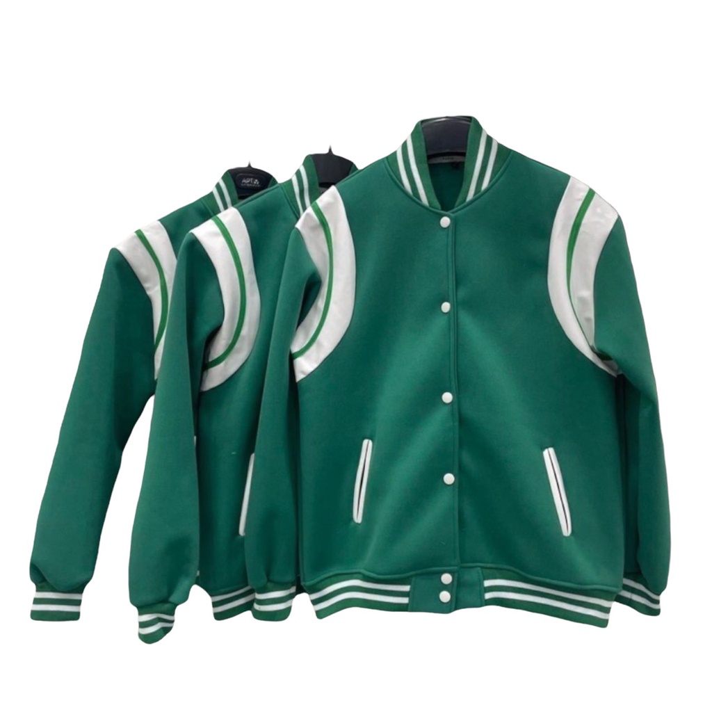 Áo Bomber Teddy Nam Nữ Kiểu Dáng Khoác Ngoài Hai Lớp, Phối Viền Trắng Chất Liệu Dạ