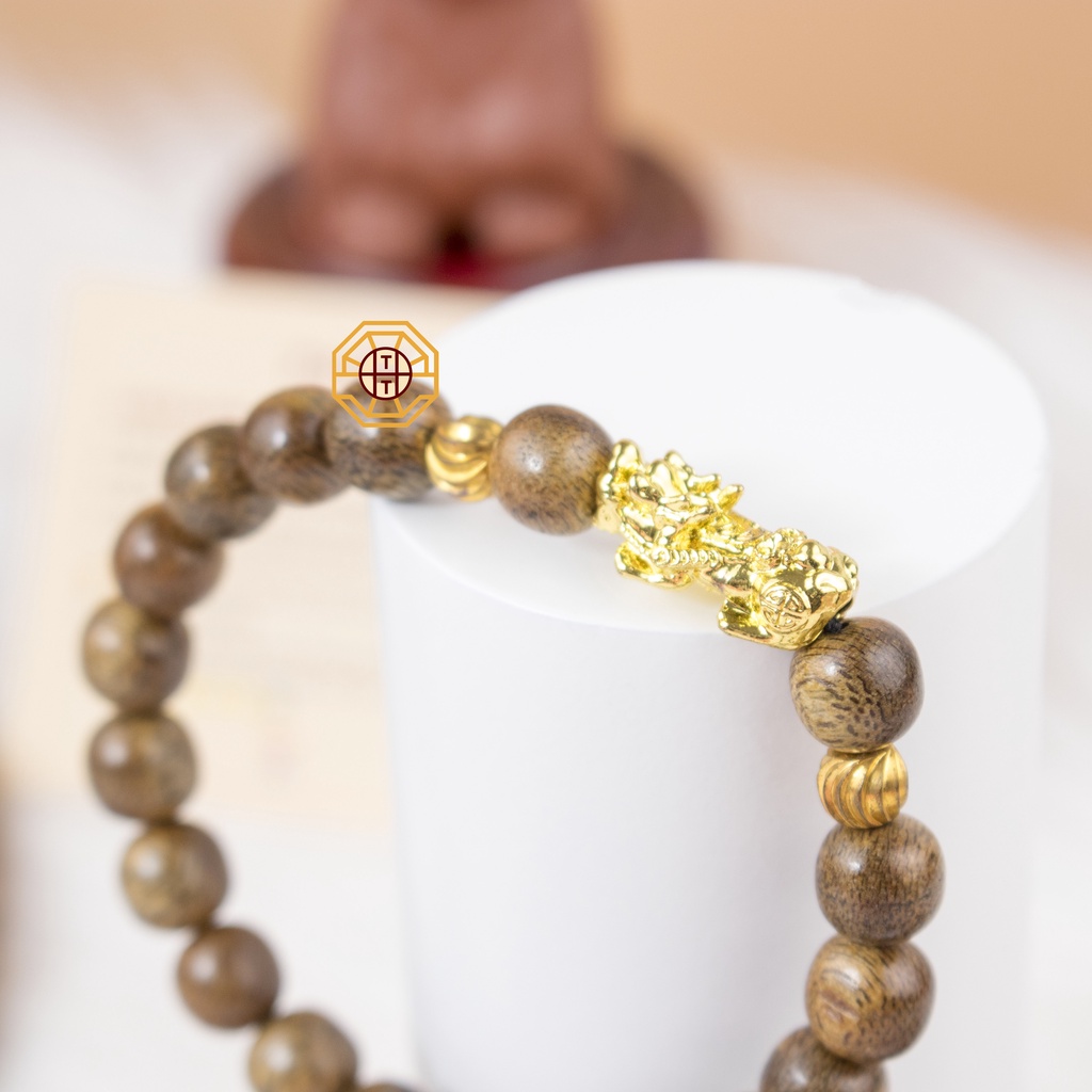 Vòng Trầm Hương Tốc [TẶNG TÚI GẤM] - có mẫu Mix Tỳ Hưu, Hoa Sen - Vòng tay phong thủy gỗ tự nhiên  - Phong Thủy Tây Tạng