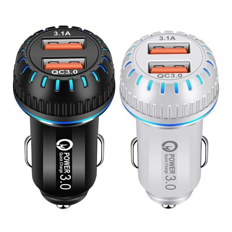 Tẩu Sạc Nhanh 2 Cổng USB/QC3.0 Mini Cho Điện Thoại Di Động